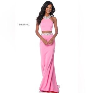 NEW Sherri Hill MARLOW Two Piece Sequined and Beaded Gown Size 0
